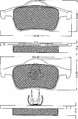BSF 10834 - Brake Pad Set, disc brake car-mod.net