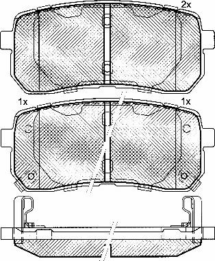 ACKOJA A52-2144 - Brake Pad Set, disc brake car-mod.net