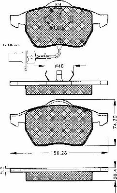 BSF 10341 - Brake Pad Set, disc brake car-mod.net