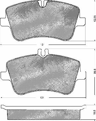 BSF 10745 - Brake Pad Set, disc brake car-mod.net