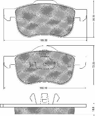BSF 10739 - Brake Pad Set, disc brake car-mod.net