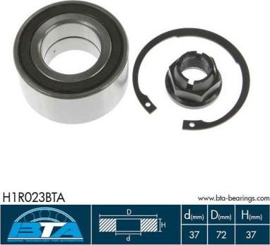 BTA H1R023BTA - Bearing Kit, wheel hub car-mod.net
