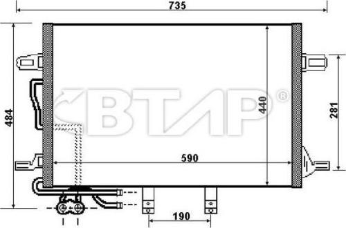 BTAP BMC819-017 - Condenser, air conditioning car-mod.net