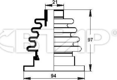 BTAP BVC502-001 - Bellow, drive shaft car-mod.net