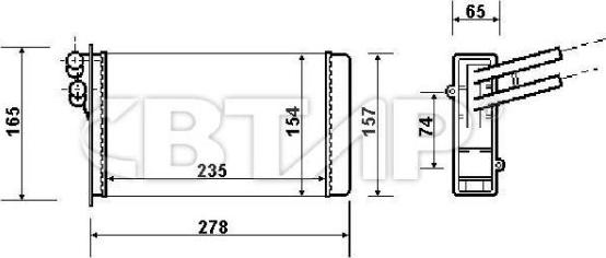BTAP BVC814-005 - Heat Exchanger, interior heating car-mod.net