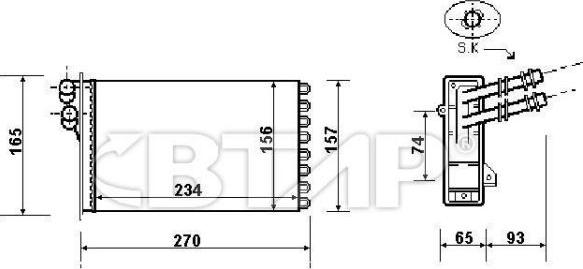 BTAP BVC814-153 - Heat Exchanger, interior heating car-mod.net