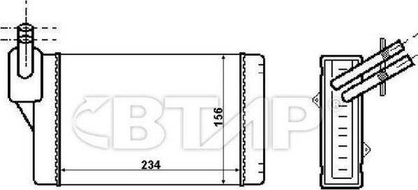 BTAP BVC814-152 - Heat Exchanger, interior heating car-mod.net