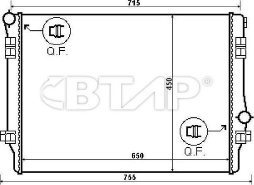 BTAP BVE908-035 - Expansion Tank, coolant car-mod.net