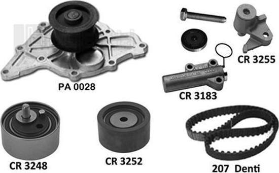 BUGATTI KBU5115D - Water Pump & Timing Belt Set car-mod.net