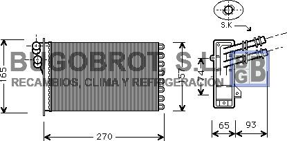BUGOBROT 45-VW6173 - Heat Exchanger, interior heating car-mod.net