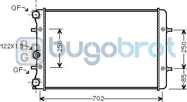 BUGOBROT 40-AI2129 - Radiator, engine cooling car-mod.net