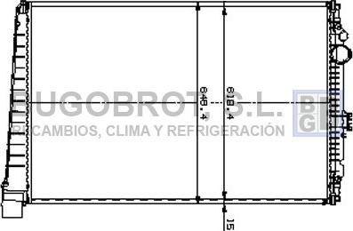 BUGOBROT 40-DF0005 - Radiator, engine cooling car-mod.net