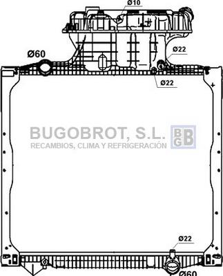 BUGOBROT 40-MN0008 - Radiator, engine cooling car-mod.net