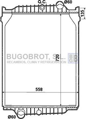 BUGOBROT 40-VO0002 - Radiator, engine cooling car-mod.net