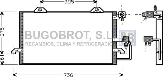 BUGOBROT 62-AI5159 - Condenser, air conditioning car-mod.net