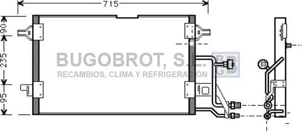 BUGOBROT 62-AI5116 - Condenser, air conditioning car-mod.net