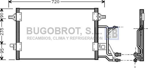 BUGOBROT 62-AI5176 - Condenser, air conditioning car-mod.net