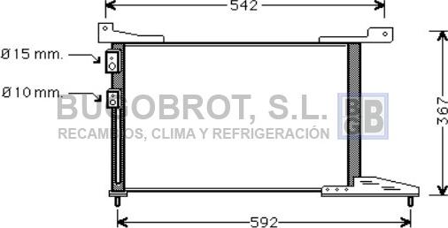 BUGOBROT 62-AU5114 - Condenser, air conditioning car-mod.net