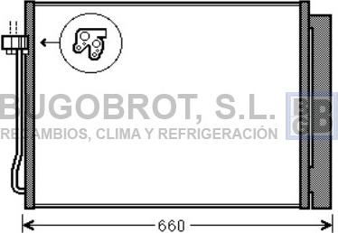 BUGOBROT 62-BW5377 - Condenser, air conditioning car-mod.net