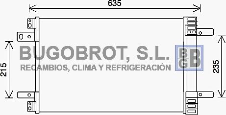 BUGOBROT 62-CN5311 - Condenser, air conditioning car-mod.net