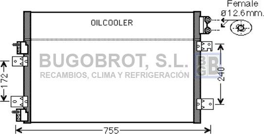 BUGOBROT 62-CR5113 - Condenser, air conditioning car-mod.net