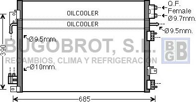 BUGOBROT 62-CR5123 - Condenser, air conditioning car-mod.net