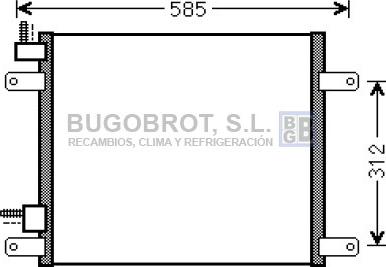 BUGOBROT 62-DF5042 - Condenser, air conditioning car-mod.net