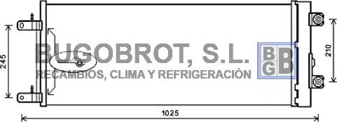 BUGOBROT 62-DF5071 - Condenser, air conditioning car-mod.net