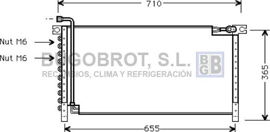 BUGOBROT 62-DN5161 - Condenser, air conditioning car-mod.net