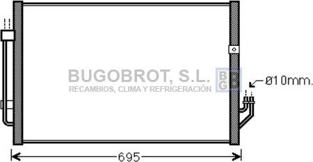 BUGOBROT 62-DN5331 - Condenser, air conditioning car-mod.net