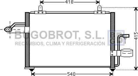 BUGOBROT 62-DW5084 - Condenser, air conditioning car-mod.net