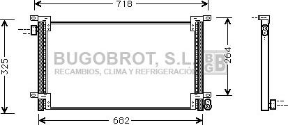 BUGOBROT 62-IV5044 - Condenser, air conditioning car-mod.net