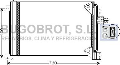 BUGOBROT 62-IV5081 - Condenser, air conditioning car-mod.net