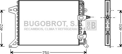 BUGOBROT 62-IV5034 - Condenser, air conditioning car-mod.net
