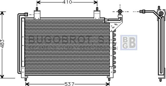 BUGOBROT 62-JR5020 - Condenser, air conditioning car-mod.net