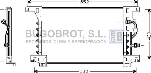 BUGOBROT 62-ME5144 - Condenser, air conditioning car-mod.net