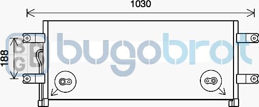 BUGOBROT 62-ME5293 - Condenser, air conditioning car-mod.net