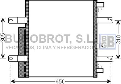 BUGOBROT 62-ME5238 - Condenser, air conditioning car-mod.net
