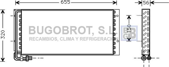 BUGOBROT 62-MN5011 - Condenser, air conditioning car-mod.net