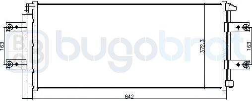 BUGOBROT 62-MS5054 - Condenser, air conditioning car-mod.net