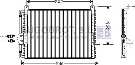 BUGOBROT 62-MS5205 - Condenser, air conditioning car-mod.net