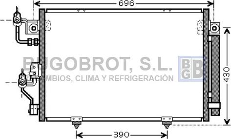 BUGOBROT 62-MT5191 - Condenser, air conditioning car-mod.net