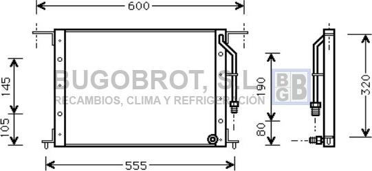 BUGOBROT 62-MT5120 - Condenser, air conditioning car-mod.net