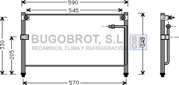 BUGOBROT 62-MZ5112 - Condenser, air conditioning car-mod.net