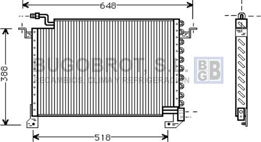 BUGOBROT 62-MZ5121 - Condenser, air conditioning car-mod.net
