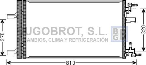 BUGOBROT 62-OL5499 - Condenser, air conditioning car-mod.net