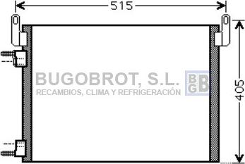 BUGOBROT 62-OL5452 - Condenser, air conditioning car-mod.net