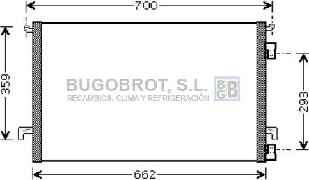 BUGOBROT 62-OL5457 - Condenser, air conditioning car-mod.net