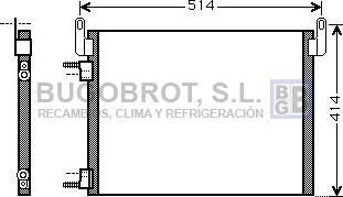 BUGOBROT 62-OL5587 - Condenser, air conditioning car-mod.net