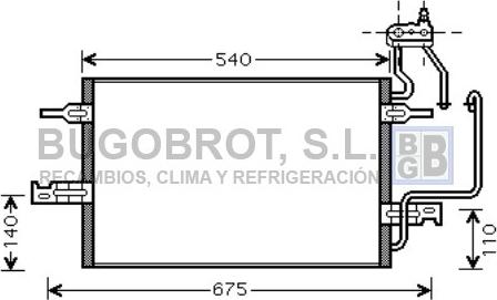 BUGOBROT 62-OL5349 - Condenser, air conditioning car-mod.net